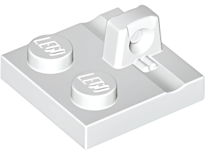 Деталь LEGO Шарнир Lego Hinge Plate 2 x 2 Locking with 1 Finger on Top 92582 (53968) White U