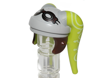 Деталь LEGO Lego Headgear Headdress SW Twi'lek with Goggles and Light Bluish Gray 87571pb03 Lime U