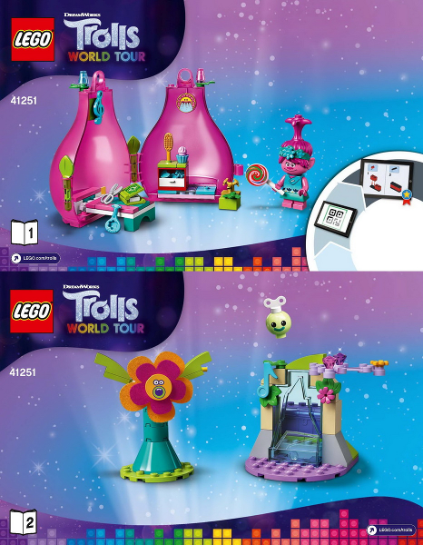 Конструктор LEGO Trolls 41251 Домик-бутон Розочки USED