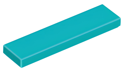 Деталь LEGO Tile 1 x 4 2431 (35371, 75703, 91143, 100687) Dark Turquoise U
