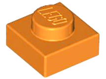 Plate 1 x 1, 3024 Orange N