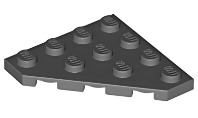Деталь LEGO Wedge, Plate 4 x 4 Cut Corner 30503 Dark Bluish Gray U