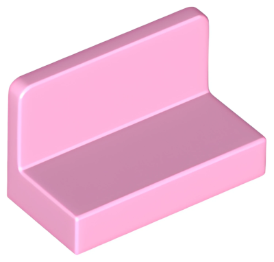 Деталь LEGO Панель с закругленными углами Lego Panel 1 x 2 x 1 with Rounded Corners 4865b (15714, 26169, 35293) Bright Pink N