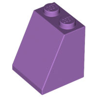Slope 65 2 x 2 x 2 with Bottom Tube, 3678b Medium Lavender U
