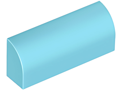 Деталь LEGO Lego Slope, Curved 1 x 4 x 1 1/3 6191 (10314) Medium Azure U