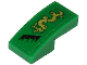 Slope, Curved 2 x 1 x 2/3 with Gold Dragon and Black Jagged Line Pattern Model Right Side (Sticker) - Set 71700, 11477pb085R  