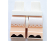 Hips and Light Nougat Medium Legs with Black Hooves and White Frills Pattern, 970cm90pb001  