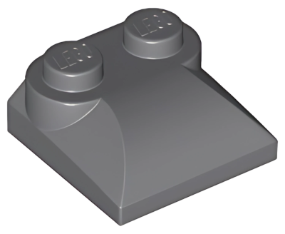 Деталь LEGO Lego Slope, Curved 2 x 2 x 2/3 with Two Studs and Curved Sides 47457 (78882) Dark Bluish Grey U