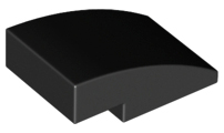 Slope, Curved 3 x 2, 24309 Black U