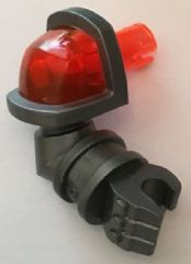 Arm Armored, Right with Trans-Neon Orange Shoulder and Pin Pattern (Nexo Knights Axl), 24104pb01 Flat Silver U