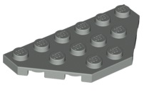 Wedge, Plate 3 x 6 Cut Corners, 2419 Light Gray U