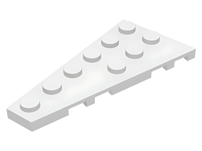 Деталь LEGO Клиновидная пластина Lego Wedge, Plate 6 x 3 Left 54384 White U
