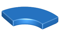 Tile, Round Corner 2 x 2 Macaroni, 27925 Blue U
