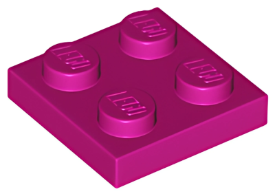 Деталь LEGO Plate 2 x 2 3022 (94148) Magenta N