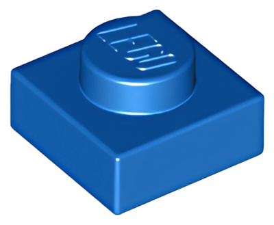 Деталь LEGO Plate 1 x 1 3024 (28554, 30008) Blue U