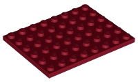 Plate 6 x 8, 3036 Dark Red U