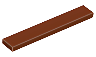 Деталь LEGO Tile 1 x 6 6636 (75702) Reddish Brown U
