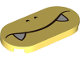 Tile, Round 2 x 4 Oval with Black Nostrils and Closed Mouth Frown with White Fangs Pattern (Super Mario Boom Boom Lower Face), 66857pb008  