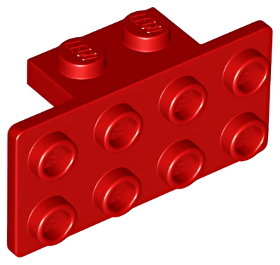 Деталь Lego Скоба Bracket 1 x 2 - 2 x 4 93274 (21731) Red U