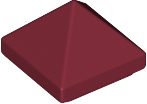 Slope 45 1 x 1 x 2/3 Quadruple Convex Pyramid, 22388 Dark Red N