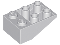 Slope, Inverted 33 3 x 2 with Flat Bottom Pin without Connections between Studs, 3747a Light Bluish Gray U