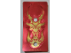 Plastic Flag with Red and Gold Flames Pattern, 62201