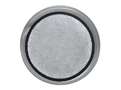 Деталь LEGO Tile, Round 1 x 1 with Silver Circle with Black Border Pattern 98138pb041