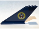 Tail 12 x 2 x 5 with Deep Sea Logo with Silver Anchor and Red Tentacle on Yellow Circle Pattern on Both Sides (Stickers) - Set 60096, 87614pb018  