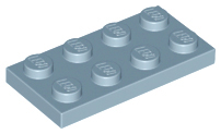 Plate 2 x 4, 3020 Sand Blue U