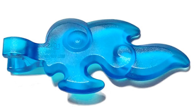 Wave Rounded Straight Small with Clip End (Flame), 80519 Trans-Dark Blue U