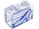 Brick 1 x 2 without Bottom Tube with Silver Shoe with Heel, Sparkles and Dots Pattern (Cinderella Glass Slipper), 3065pb04