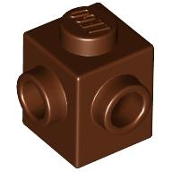 Brick, Modified 1 x 1 with Studs on 2 Sides, Adjacent 26604 Reddish Brown N