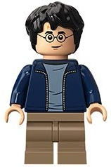 Минифигурка Lego Harry Potter - Dark Blue Open Jacket, Dark Tan Medium Legs hp175