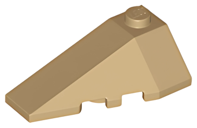 Деталь LEGO Клиновидная пластина Lego Wedge 4 x 2 Triple Left 43710 Dark Tan U