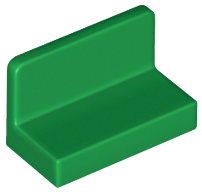 Panel 1 x 2 x 1 with Rounded Corners, 4865b Green U