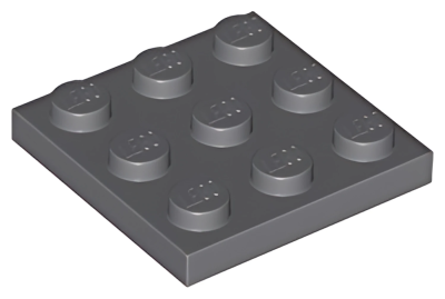 Деталь LEGO Plate 3 x 3 11212 Dark Bluish Gray U