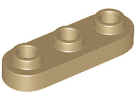 Plate, Round 1 x 3 with Open Studs, 77850 Dark Tan N