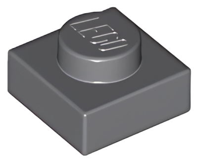 Деталь LEGO Plate 1 x 1 3024 (28554, 30008) Dark Bluish Gray U