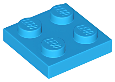 Деталь LEGO Plate 2 x 2 3022 (94148) Dark Azure U