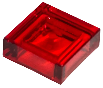 Деталь LEGO Tile 1 x 1 with Groove 3070b Trans-Red U