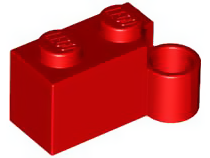 Hinge Brick 1 x 4 Swivel Base, 3831 Red N