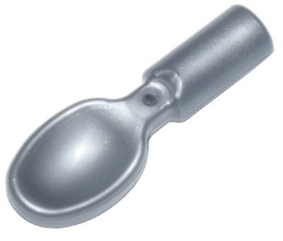 Minifigure, Utensil Spoon - Handle with Flat End, 80179 Flat Silver N