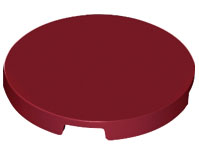 Tile, Round 3 x 3, 67095 Dark Red U