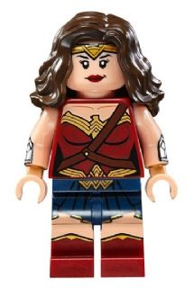 Минифигурка Lego Wonder Woman - Dark Red Torso, Dark Blue Skirt sh221