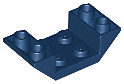 Деталь LEGO Lego Slope, Inverted 45 4 x 2 Double with 2 x 2 Cutout 4871 Dark Blue U