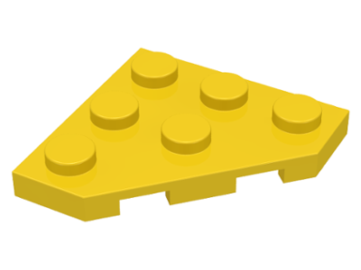 Wedge, Plate 3 x 3 Cut Corner, 2450 Yellow U