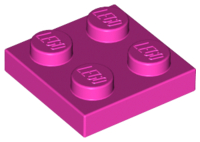 Plate 2 x 2, 3022 Dark Pink N