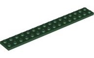 Plate 2 x 16, 4282 Dark Green U