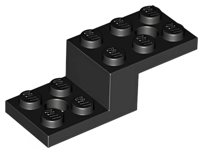 Деталь LEGO Скоба Lego Скоба Bracket 5 x 2 x 1 1/3 with 2 Holes 11215 Black U
