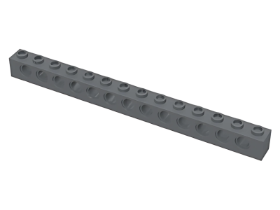 Деталь LEGO Technic, Brick 1 x 14 with Holes 32018 Dark Bluish Gray U